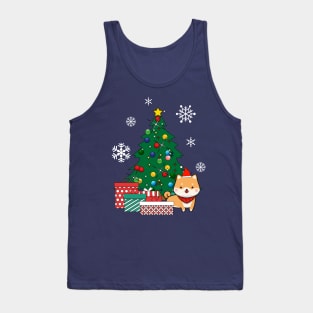 Shiba Inu Around The Christmas Tree Tank Top